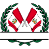 Flags Peru laurel wreath banner