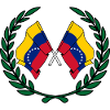 Flags Venezuela in laurel wreath