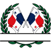 Flags Panama laurel wreath banner