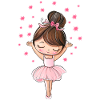 Ballerine avec étoiles