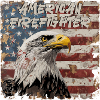 American Firefighter Flag Eagle