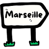 Marseille city sign