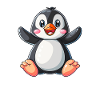 Pingouin Heureux Kawaii Pingouin Mignon