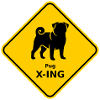 Sign "Pug X-ING"