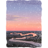 River reflected in the sunset