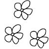 three flowers flower plant pattern
