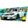 Car comic style