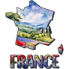 Carte de France à l’aquarelle