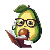 Avocado Reads a Book – Bookworm