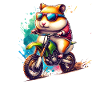 Cooler Hamster Enduro Motocross Fan