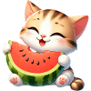 Melon Chat Pastèque Drôle Fruité