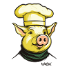 Funny Cool Chef Pig Chef