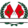 Drapeaux Maroc couronne de laurier bannière