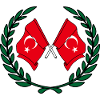 Turkey flags in laurel wreath