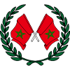 Drapeaux Maroc en couronne de laurier