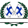 Flags Finland laurel wreath banner