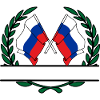 Flags Russia laurel wreath banner
