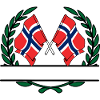 Flags Norway laurel wreath banner