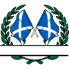 Flags Scotland laurel wreath banner