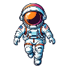 Bunter Cartoon-Astronaut