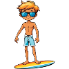 Cool Young Surfer Dude Boy