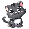 Cute Gray Kitten Big Eyes
