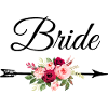 Bride bouquet de fleurs flèche