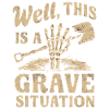 Skeleton Cemetery Pun Funny Saying