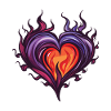 Heart Flame Fire Love