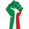 Le poing levé (vert, blanc, rouge)