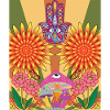 Conception de fleurs psychédéliques