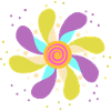 Bunte psychedelische Blume