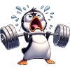 Entraînement d’haltères d’haltérophilie Penguin