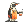Penguin Barista Coffee Penguin Cute