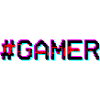 Gamer Neon Glitch