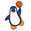 Penguin Basketball Player Basketball
