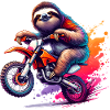 Cool Sloth Enduro Motocross Design