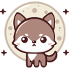 Mondlichtgeist: Chibi-Wolf mit Mond