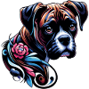 Boxer fleur