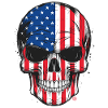 Skull - US Flagge