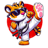 Tigre Karate Style Illustration