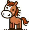 Sympathique Stick Figure Cheval