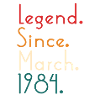 Legend Since March 1984
