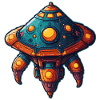 Imaginative Spaceship Flying Saucer