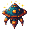 Imaginative Spaceship Flying Saucer