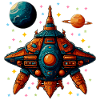 Imaginative Spaceship Flying Saucer
