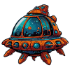 Imaginative Spaceship Flying Saucer