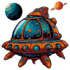 Imaginative Spaceship Flying Saucer