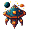 Imaginative Spaceship Flying Saucer