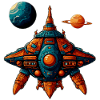 Imaginative Spaceship Flying Saucer